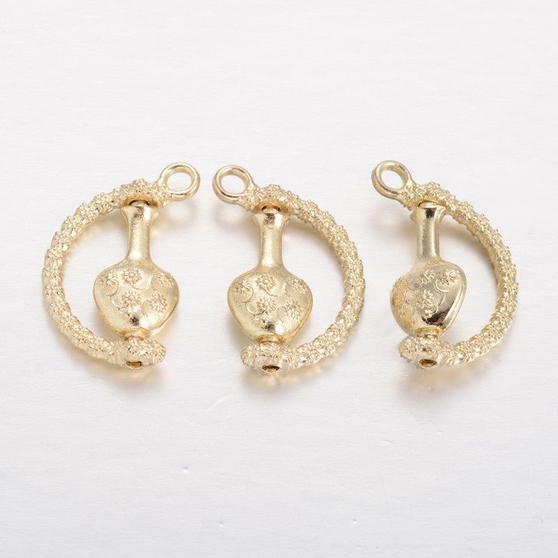 Spinning Vase Pendant - Gold 24x16mm