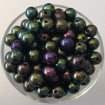 Czech Tiff - Green Iris 6mm