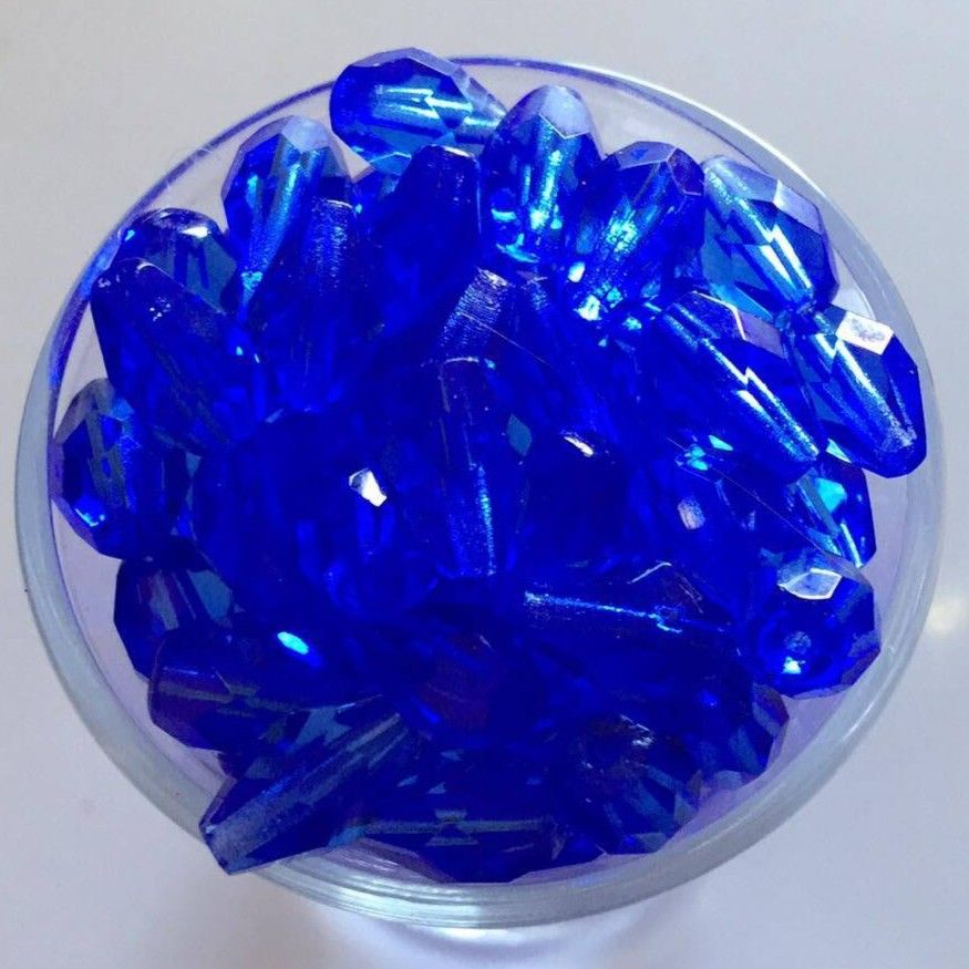 Czech Facet Drop - Sapphire 10x7mm