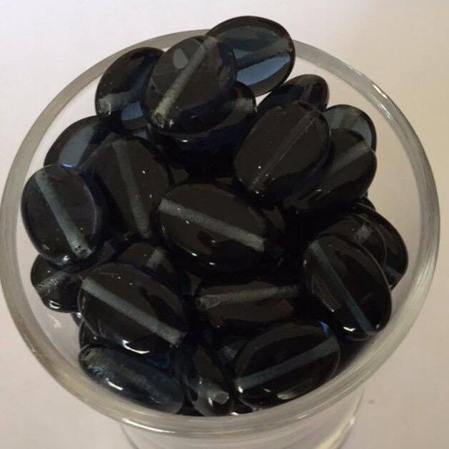 Czech Flat Oval - Montana 12mm