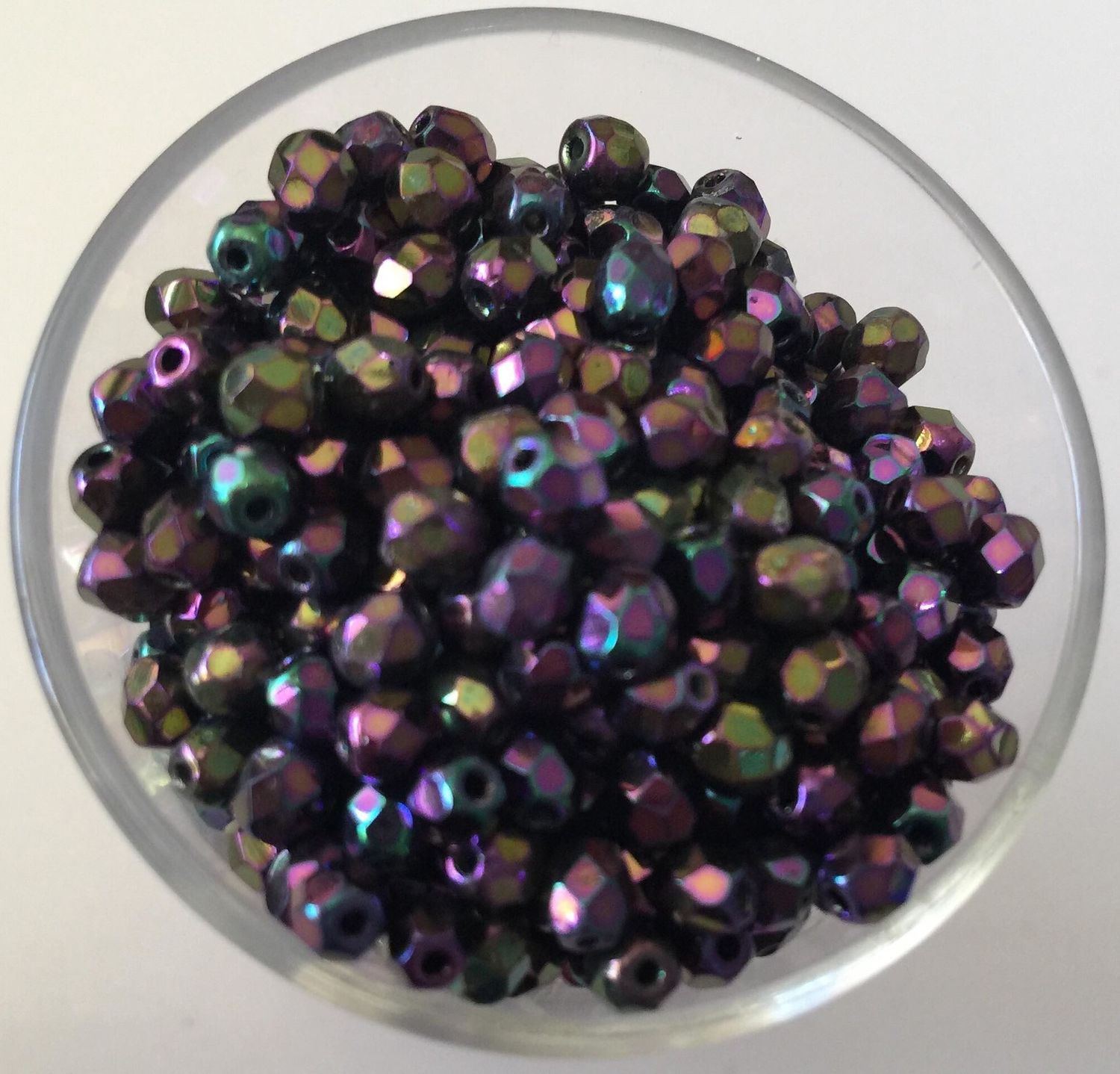 Czech Facet - Purple Iris 4mm