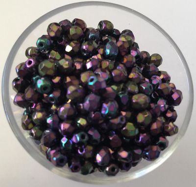 Czech Facet - Purple Iris 4mm