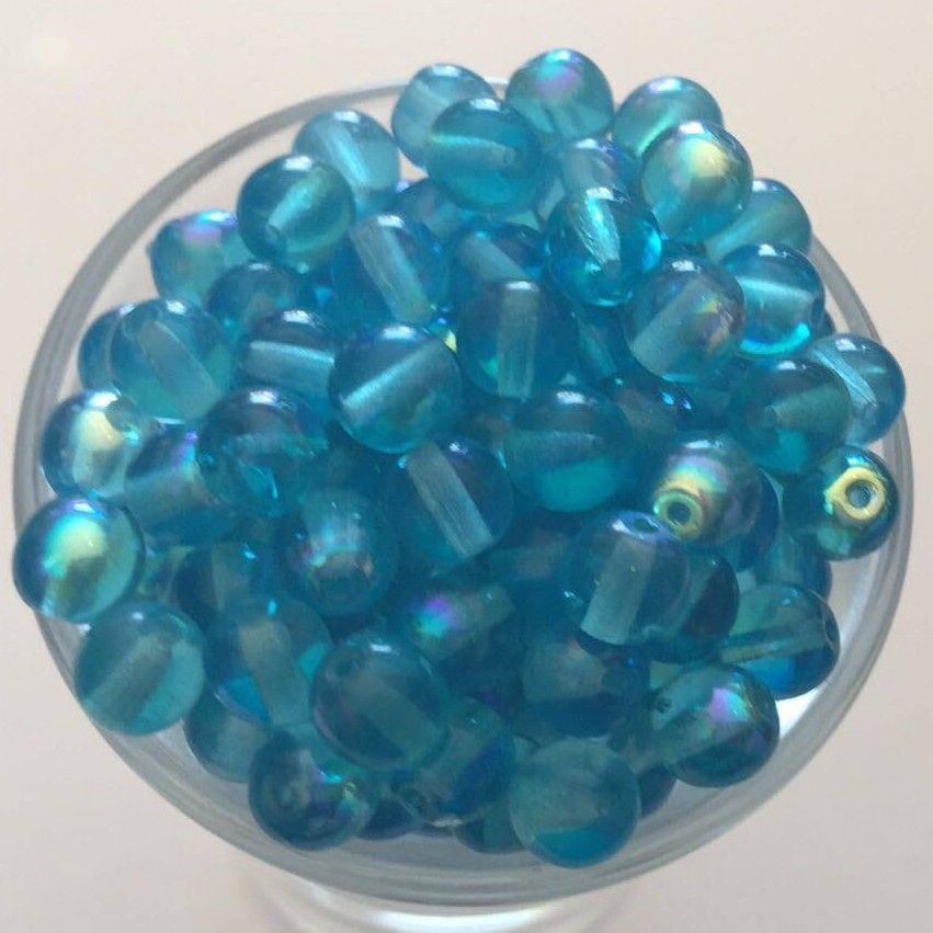 Czech Tiff - Aqua AB 6mm