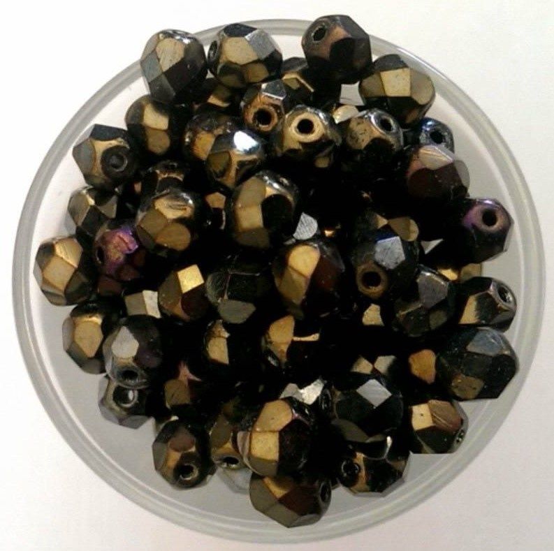 Czech Facet - Bronze Iris 6mm