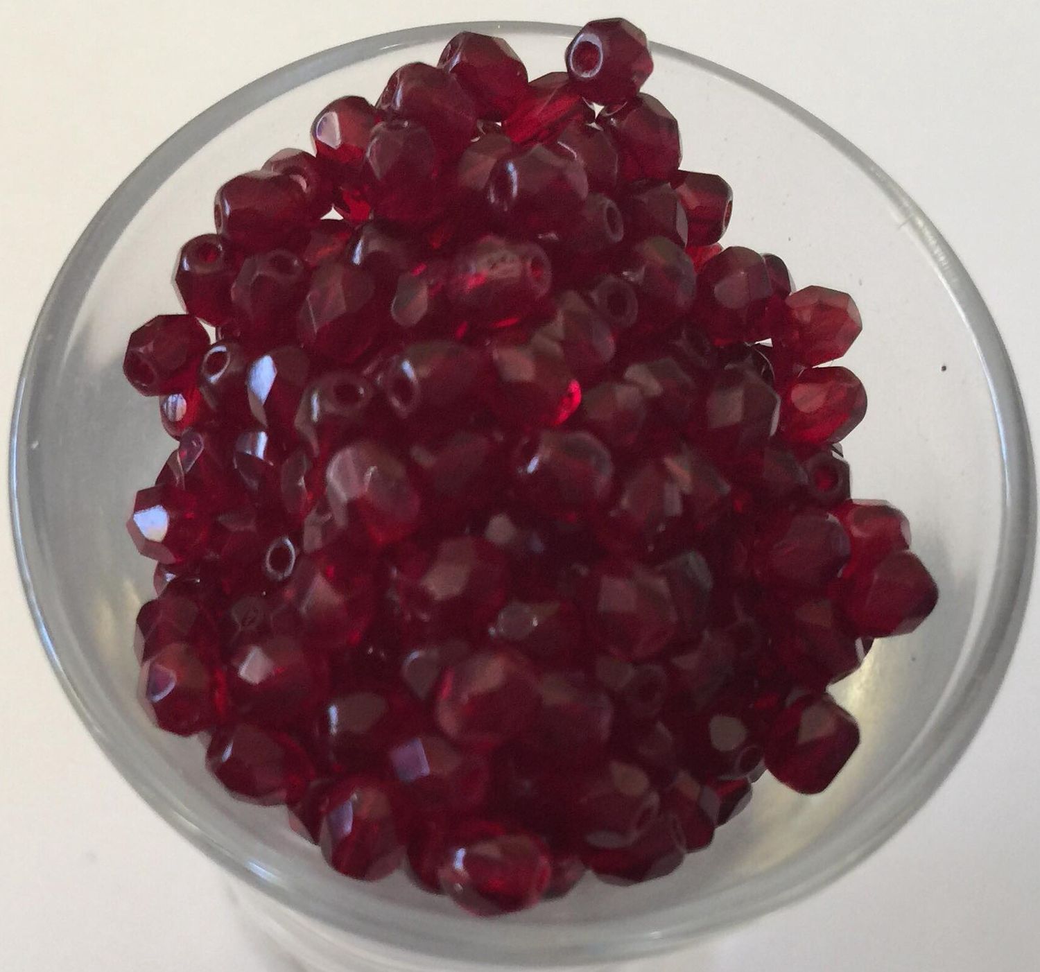 Czech Facet - Garnet 4mm