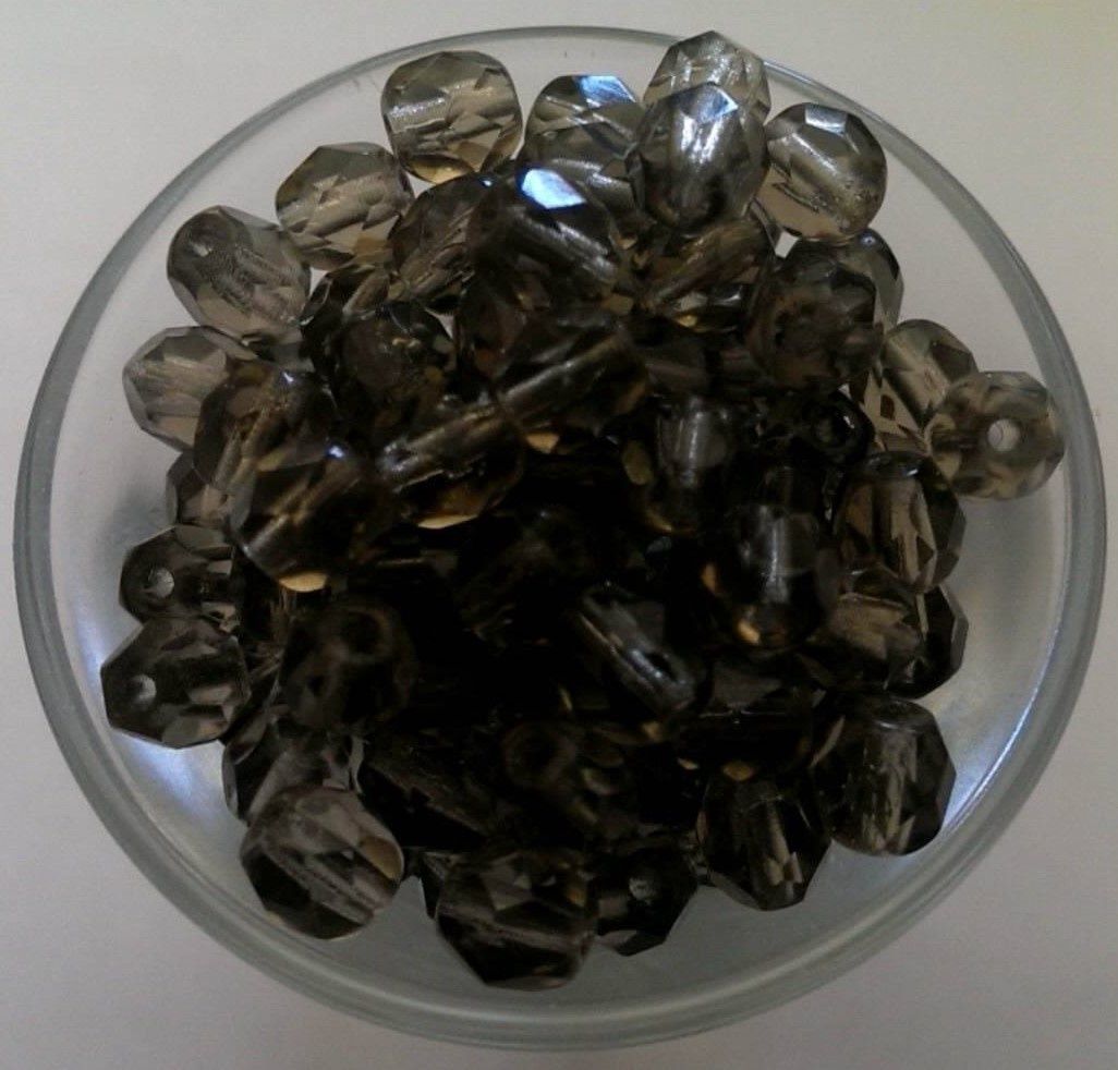 Czech Facet - Black Diamond 6mm