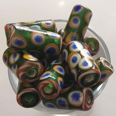 Javanese Tube - Green &amp; Blue 20mm