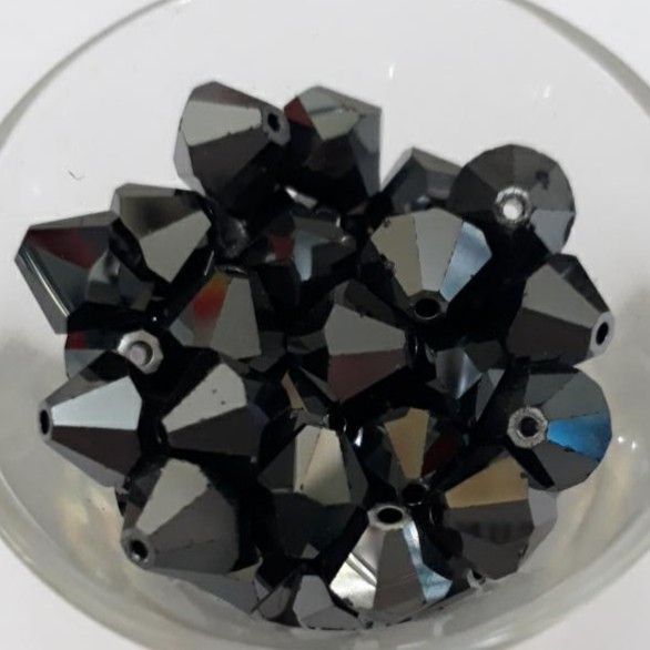 Swarovski Crystal - Jet Hematite 8mm