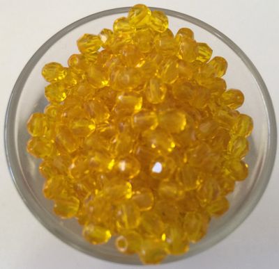 Czech Facet - Yellow 4mm