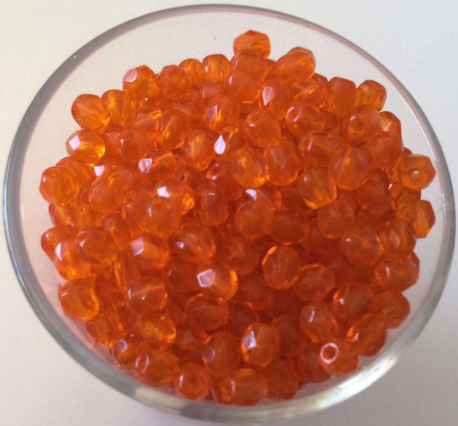 Czech Facet - Orange 4mm