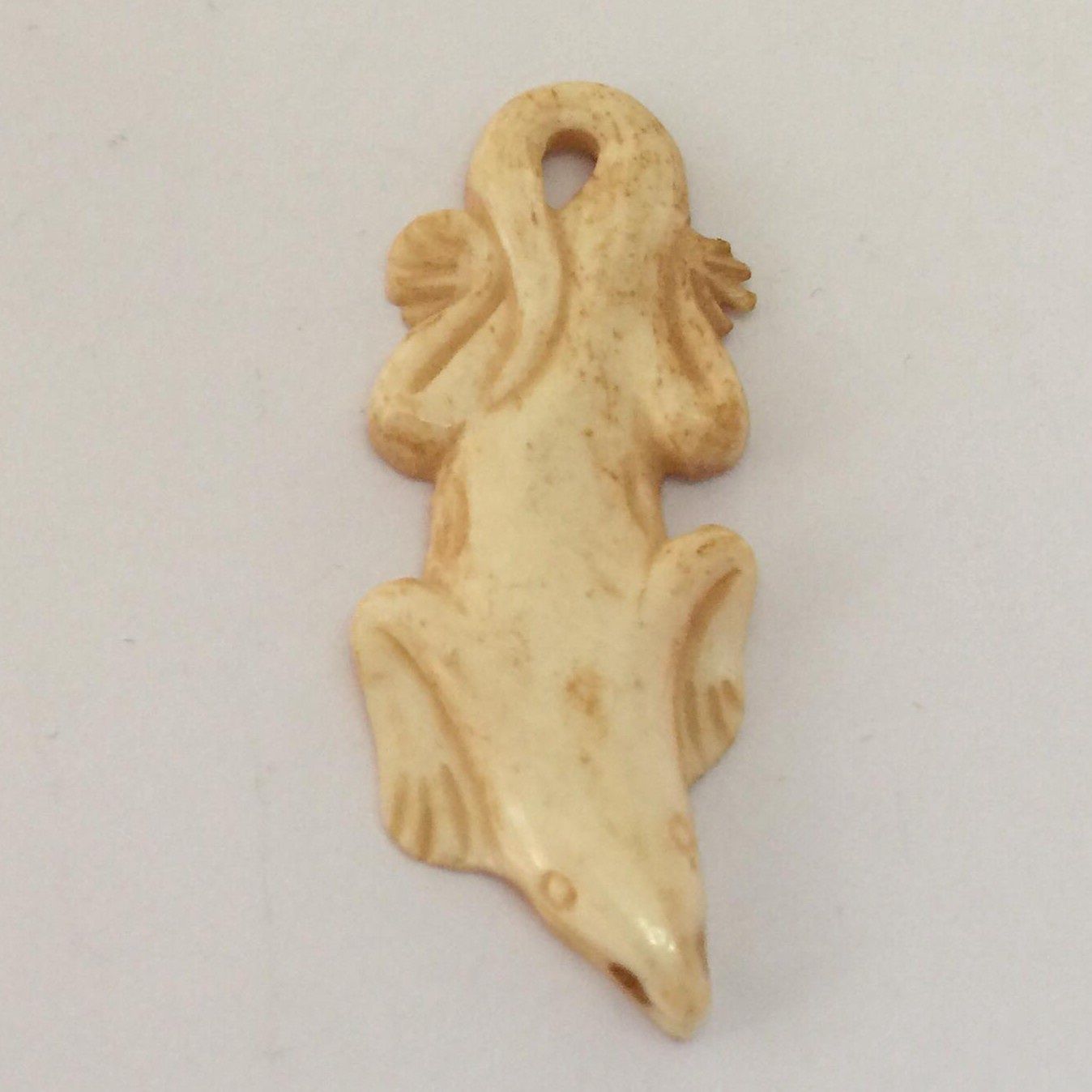 Salamander Charm - Bone 17x48mm
