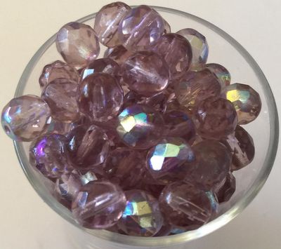 Czech Facet - Light Amethyst AB 8mm