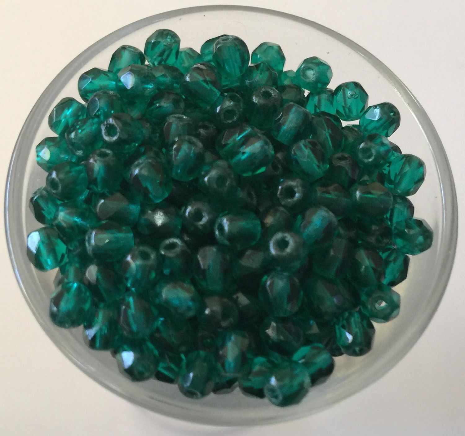 Czech Facet - Zircon Green 4mm