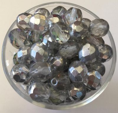 Czech Facet - Silver Helio 8mm