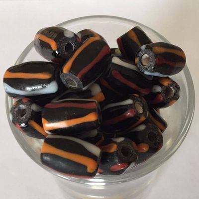 Javanese Tube - Black, Multi Stripe 12mm