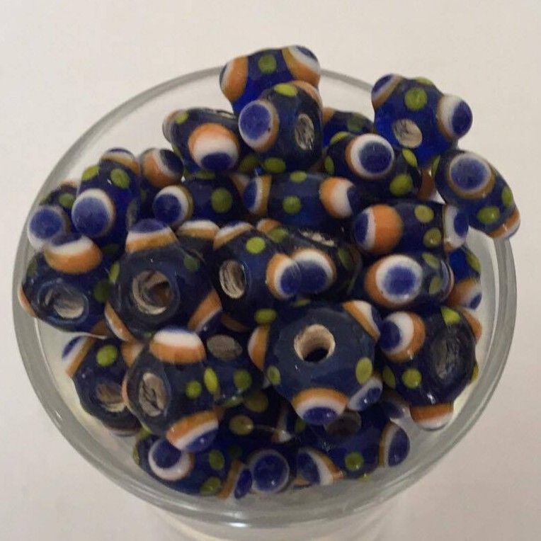 Javanese Disc - Blue Alien Eyes 8x3mm