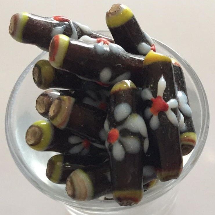 Javanese Tube - Brown Daisy 15mm