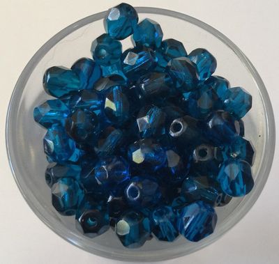 Czech Facet - Capri Blue 6mm