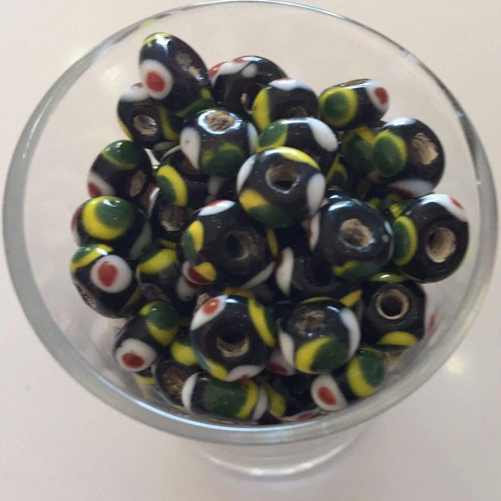 Javanese Disc - Black Multi Spot 5mm
