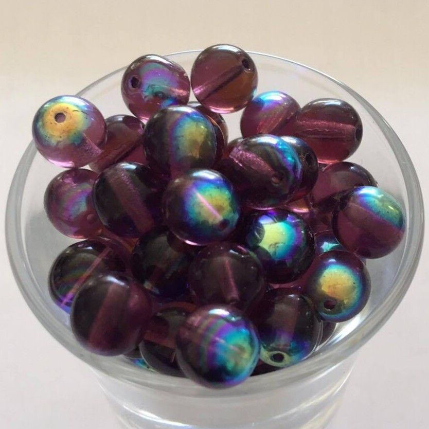 Czech Tiff - Dark Amethyst 8mm