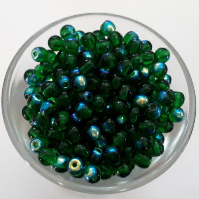 Czech Tiff - Emerald AB 4mm