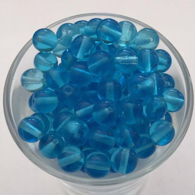Czech Tiff - Aqua 6mm