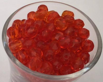 Czech Facet - Orange 6mm