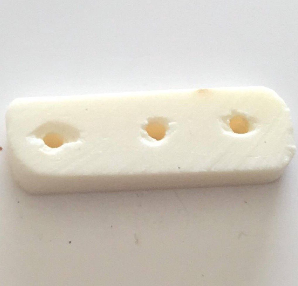 Bone 3 Hole Spacer - White 30mm