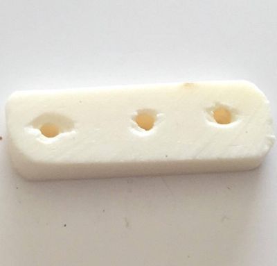 Bone 3 Hole Spacer - White 30mm