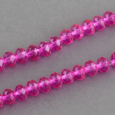 Faceted Cushion - Hot Pink 8mm