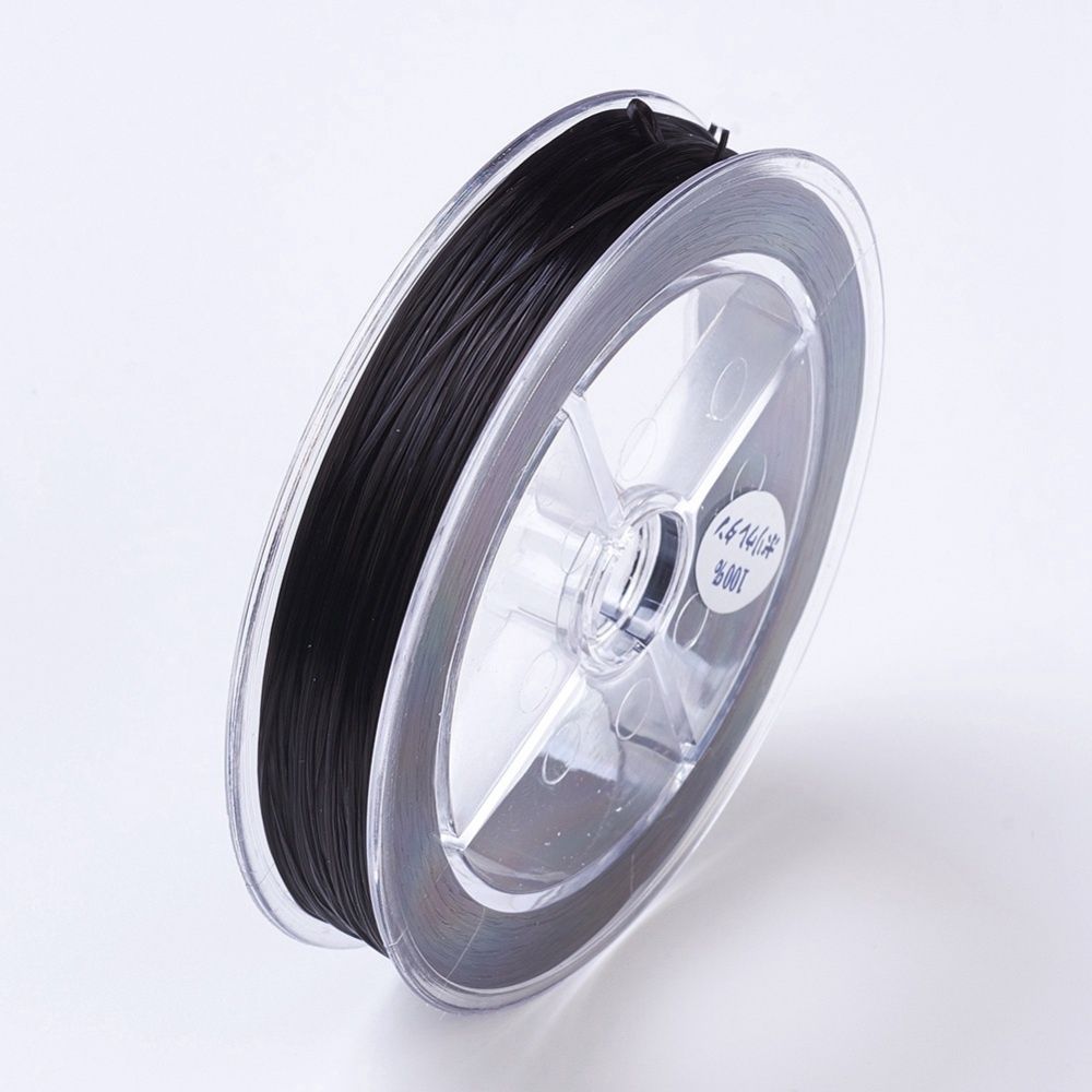 Elastic - Black Flat 1mm (Per M)