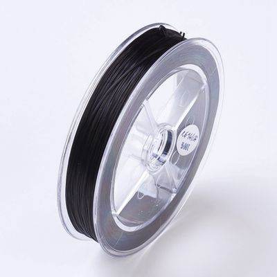 Elastic - Black Flat 1mm (Per M)