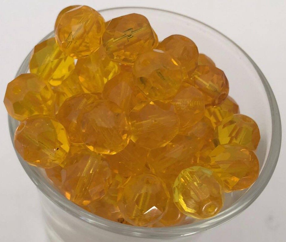 Czech Facet - Yellow 8mm