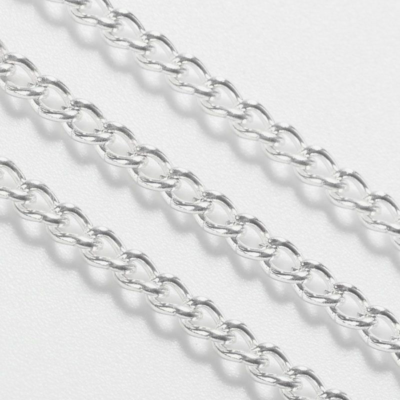 Curb Chain - Silver 3x2mm (Per M)