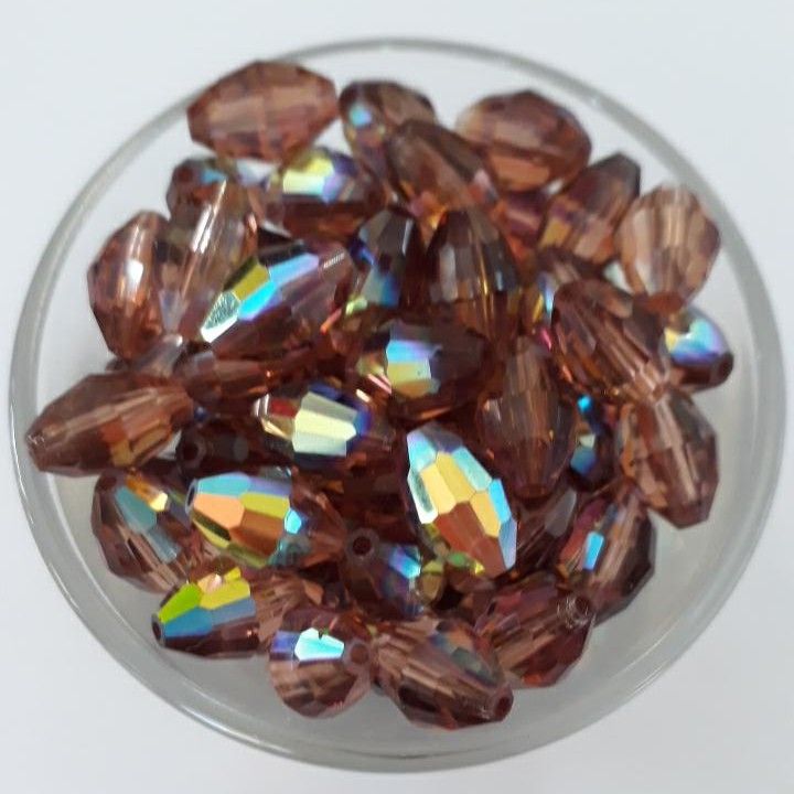 Swarovski Crystal Oval - Topaz AB 9x6mm
