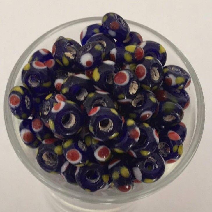 Javanese Disc - Dark Blue Multi Eyes 5mm