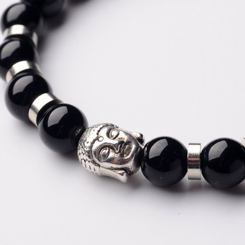 Blackstone With Buddha Bead Bracelet