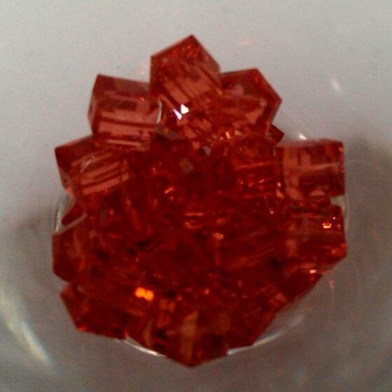 Swarovski Cube - Padparadscha 6mm