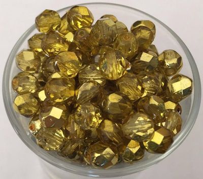 Czech Facet - Gold Helio 6mm