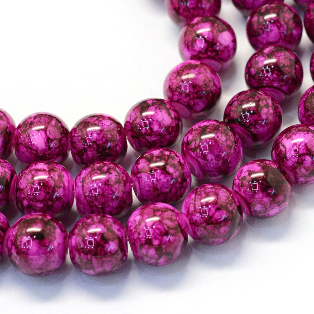 Tiff - Marbled Medium Violet Red 6.5mm