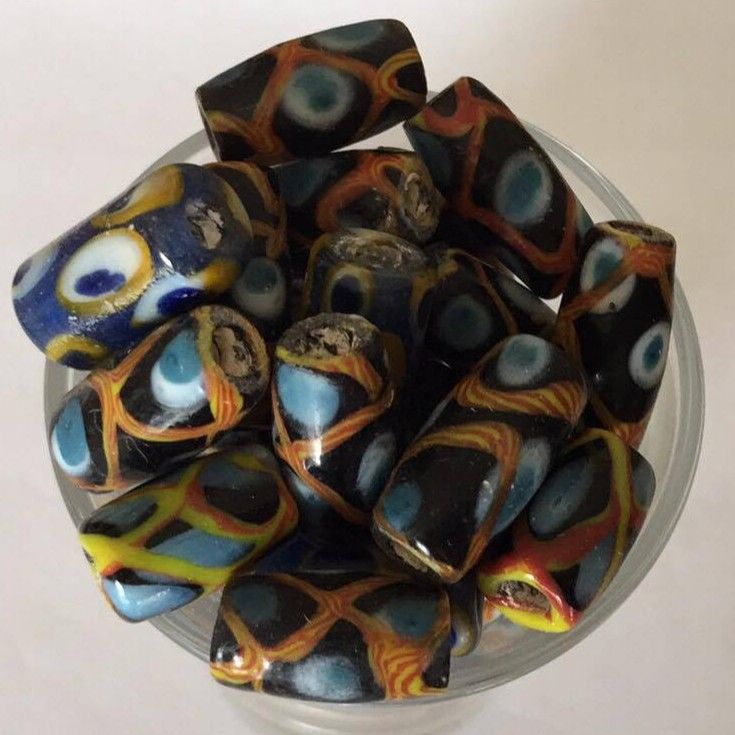 Javanese Tube - Black Zig Zag Spot 15mm