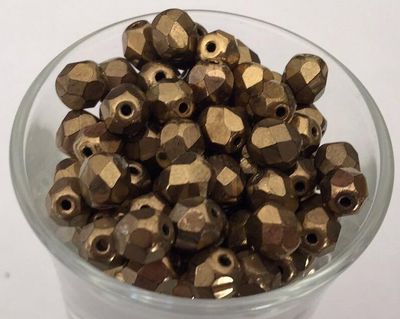 Czech Facet - Bronze 6mm