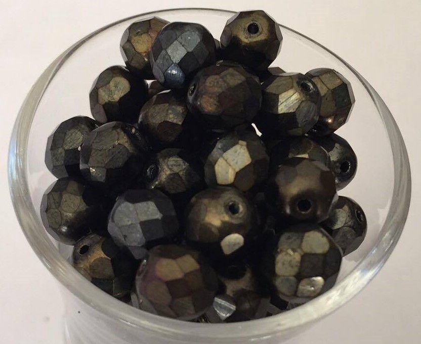 Czech Facet - Bronze Iris 8mm