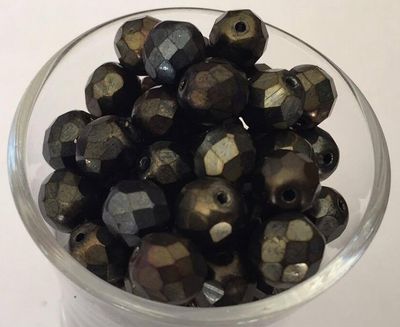 Czech Facet - Bronze Iris 8mm