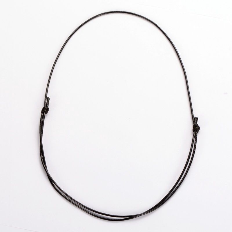 Waxed Braid Slider - Black 1.5mm