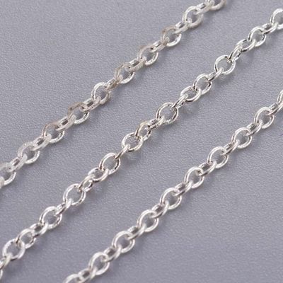 Cable Chain Oval - Silver 2x0.4mm (Per M)