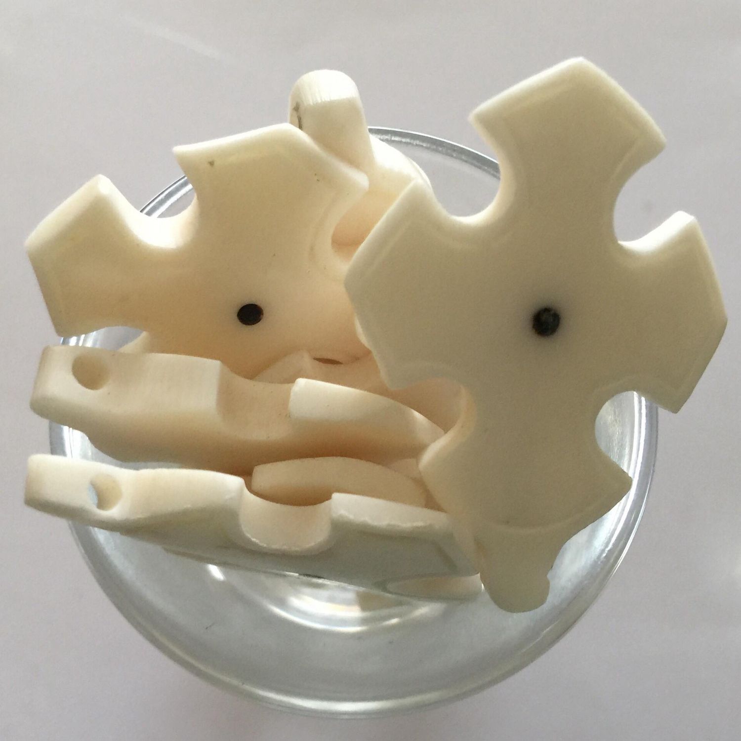 Bone Crosses - White 38x26mm