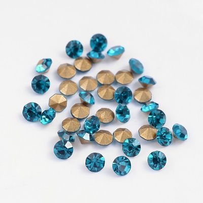 Rhinestone - Point Back, Blue Zircon 1.5mm