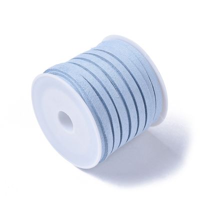 Faux Suede Cord - Light Blue 4x1mm (Per M)