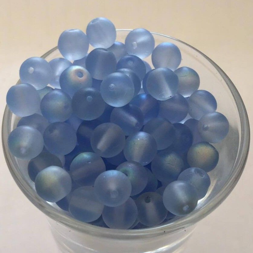 Czech Tiff - Matt Light Blue AB 6mm